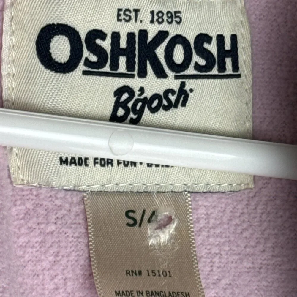 OshKosh B'gosh Girls Hooded Full Zip Blue Jacket Coat SZ 4T